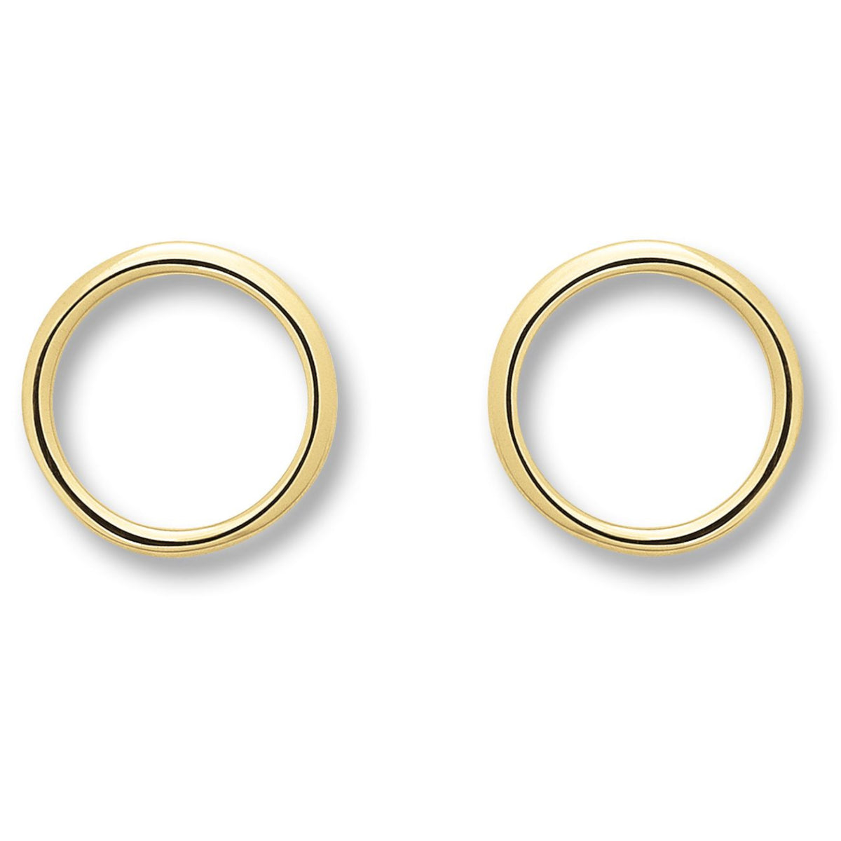 Kreis Ohrringe Ohrstecker aus 333er Gelbgold von ONE ELEMENT – Bild 1
