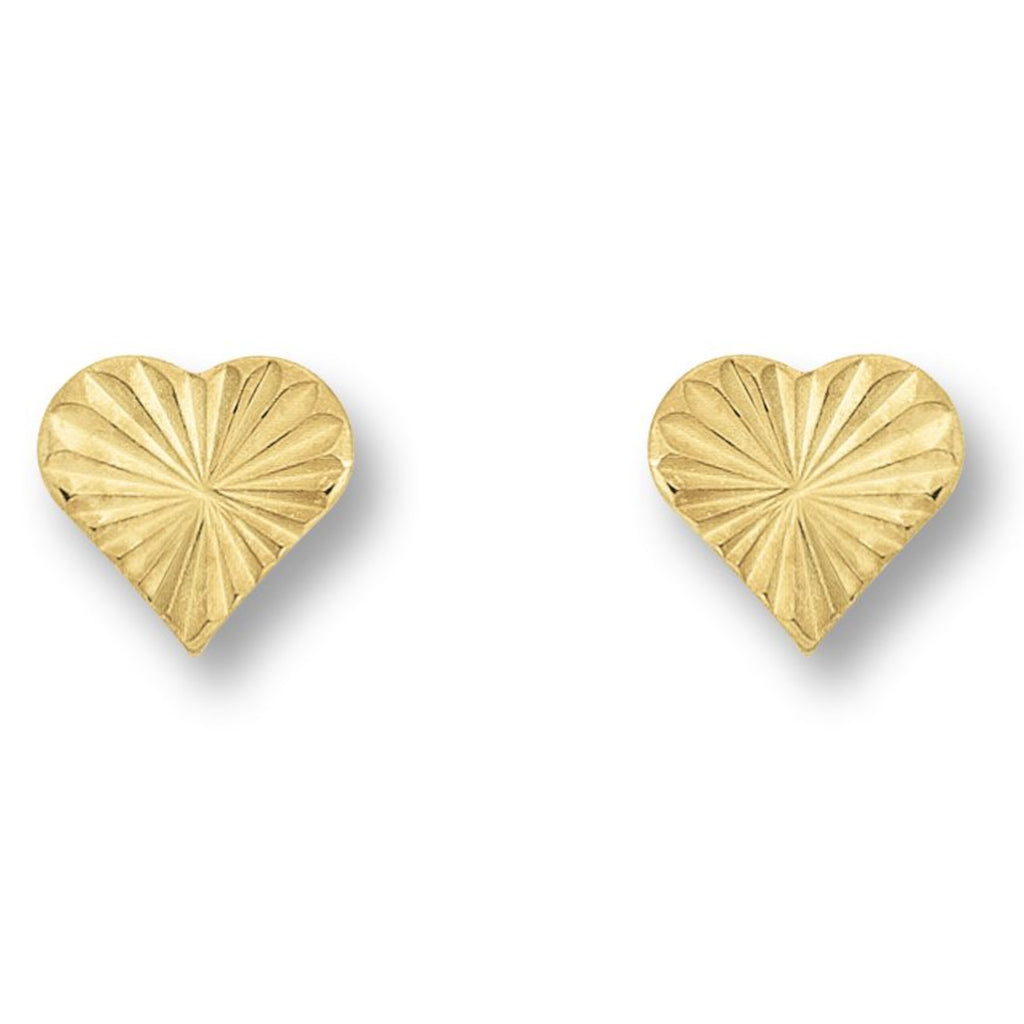 Herz Ohrringe Ohrstecker aus 333er Gelbgold von ONE ELEMENT – Bild 1