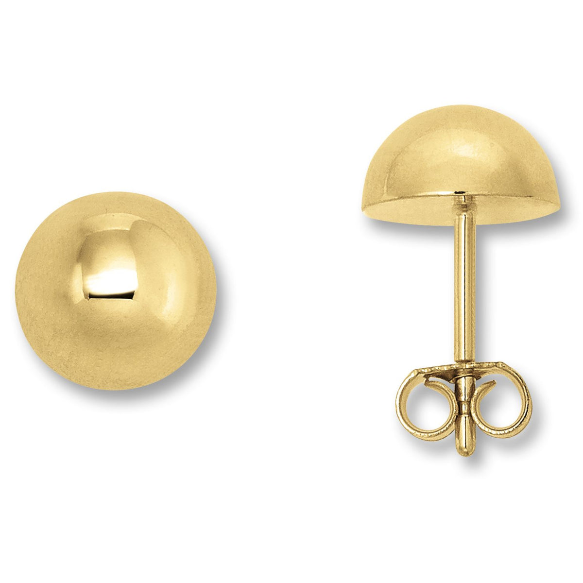 Halb Kugel verbödet Ohrringe Ohrstecker aus 333er Gelbgold von ONE ELEMENT – Bild 2
