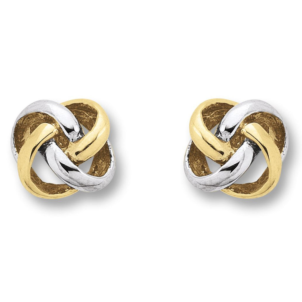 Knoten Ohrringe Ohrstecker aus 333er Gelbgold von ONE ELEMENT – Bild 1