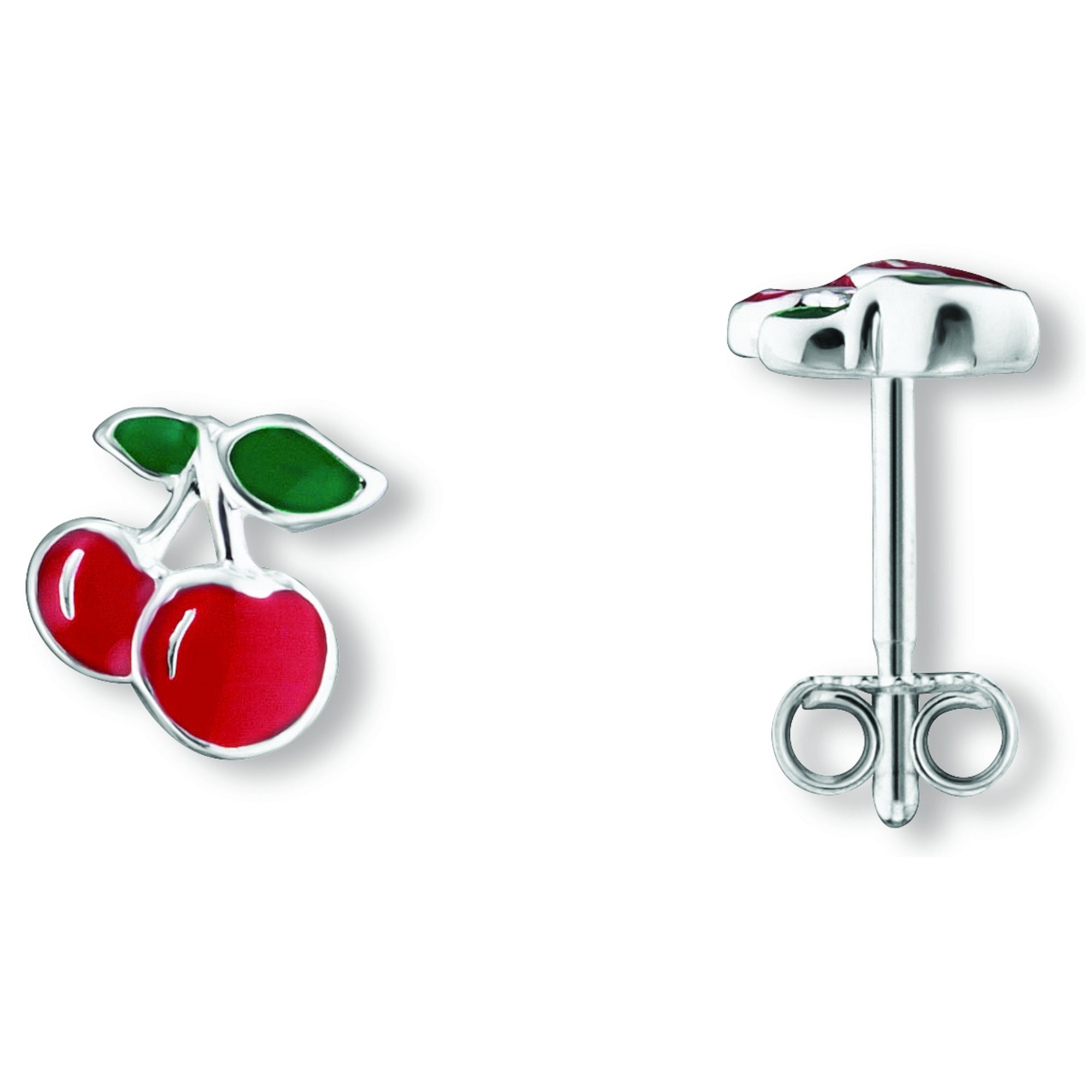 Kirsche Ohrringe Ohrstecker aus 925er Silber von ONE ELEMENT – Bild 1