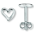 Herz Ohrringe Ohrstecker aus 925er Silber von ONE ELEMENT – Bild 1