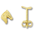 Pferd Ohrringe Ohrstecker aus 333er Gelbgold von ONE ELEMENT – Bild 1