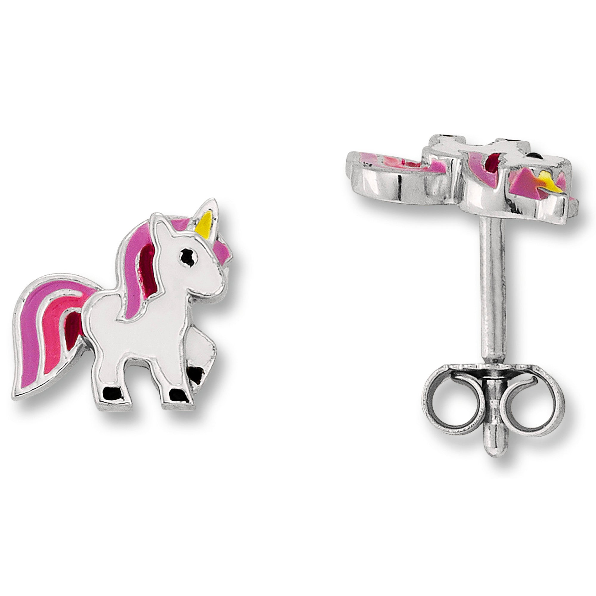 Einhorn Ohrringe Ohrstecker aus 925er Silber von ONE ELEMENT – Bild 1