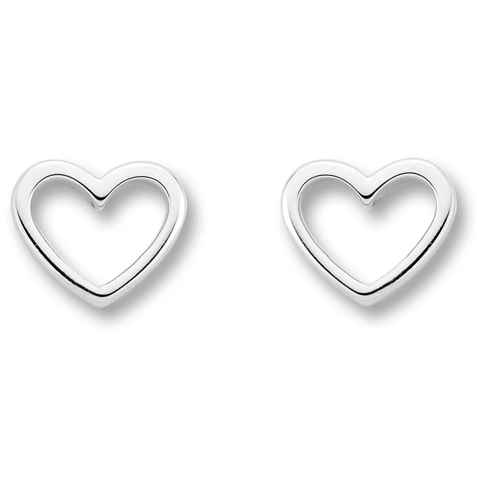 Herz Ohrringe Ohrstecker aus 925er Silber von ONE ELEMENT – Bild 1