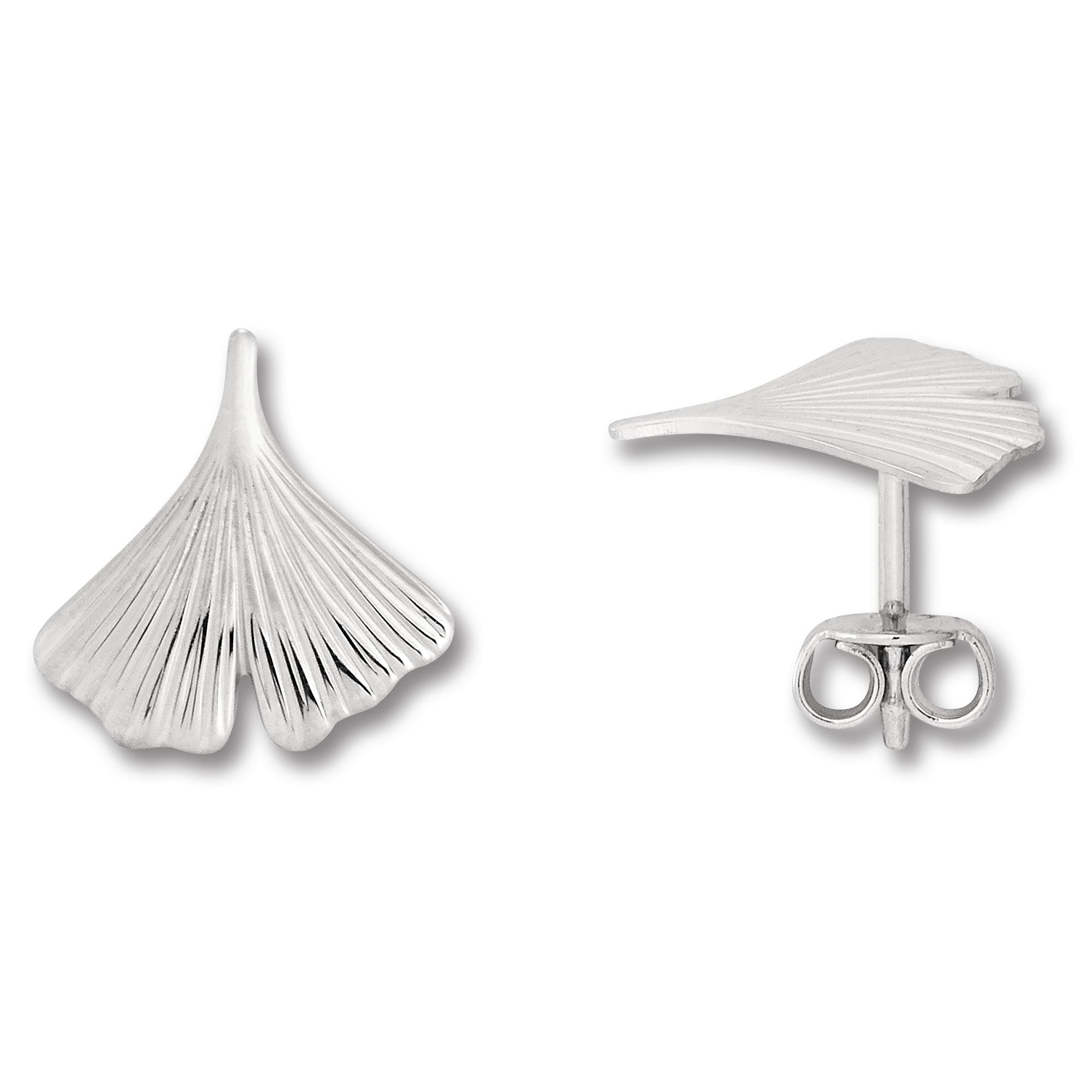 Ginkgoblatt Ohrringe Ohrstecker aus 925er Silber von ONE ELEMENT – Bild 1