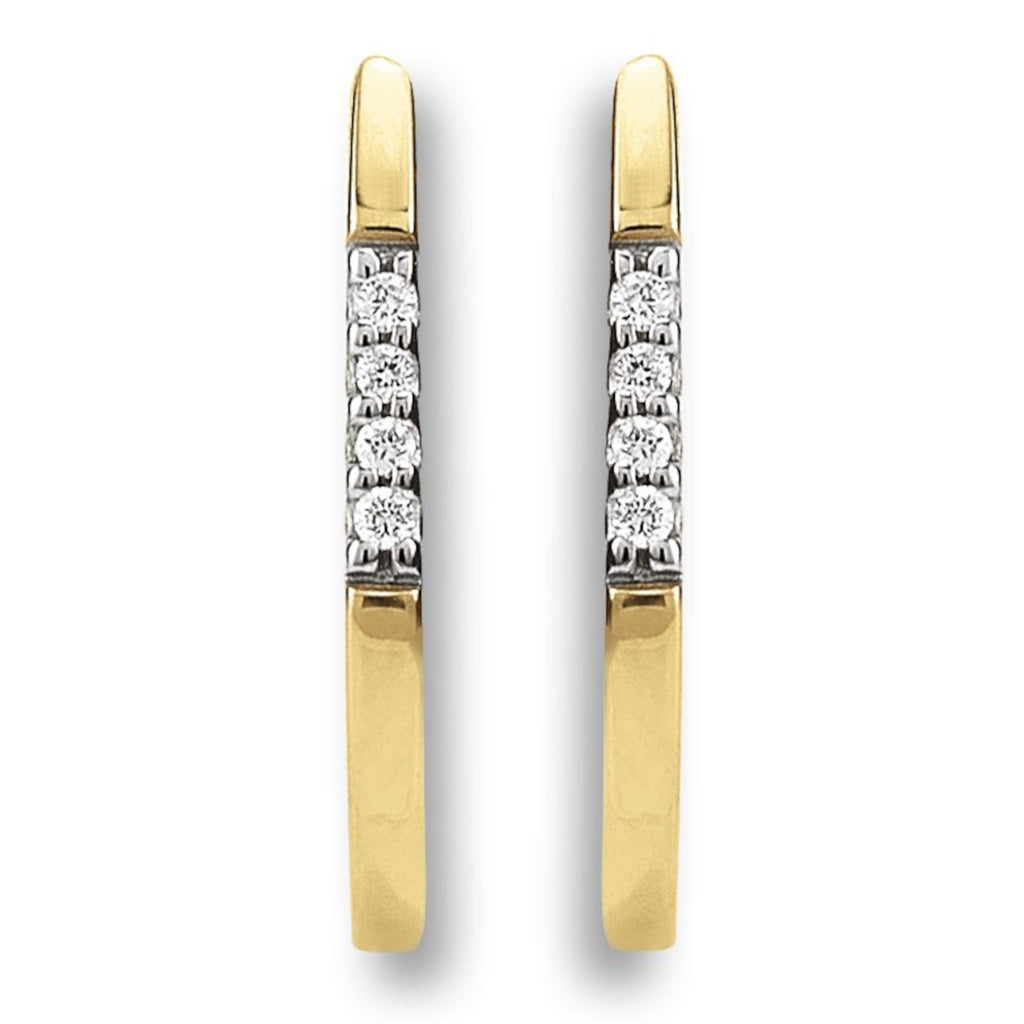 0.03 ct Diamant Brillant Ohrringe Ohrstecker aus 585er Gelbgold von ONE ELEMENT – Bild 1