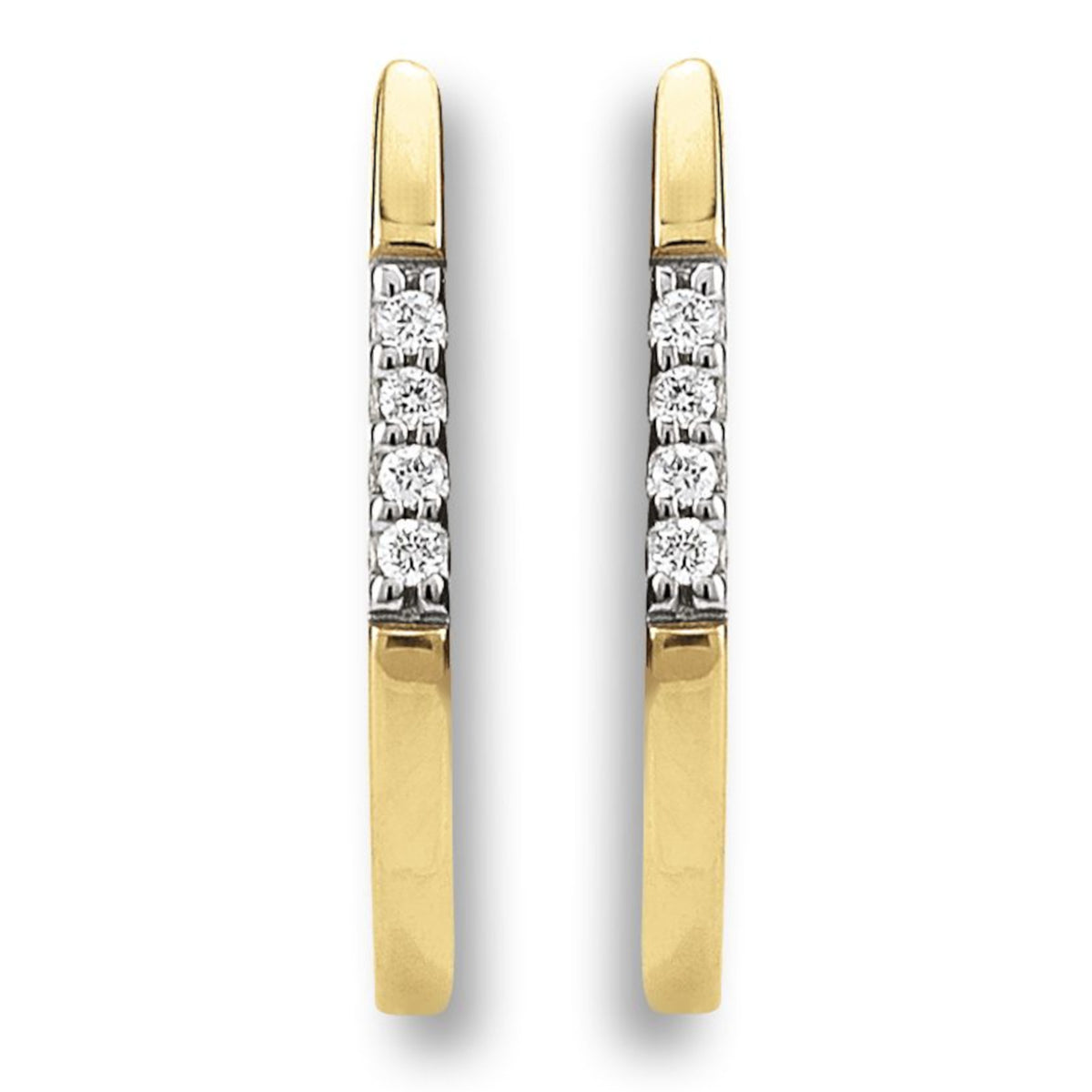 0.03 ct Diamant Brillant Ohrringe Ohrstecker aus 585er Gelbgold von ONE ELEMENT – Bild 1