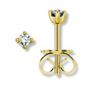 0.1 ct Diamant Brillant Ohrringe Ohrstecker aus 585er Gelbgold von ONE ELEMENT – Bild 1