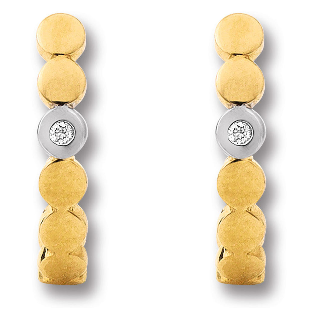 0.02 ct Diamant Brillant Ohrringe Ohrstecker aus 585er Gelbgold von ONE ELEMENT – Bild 1