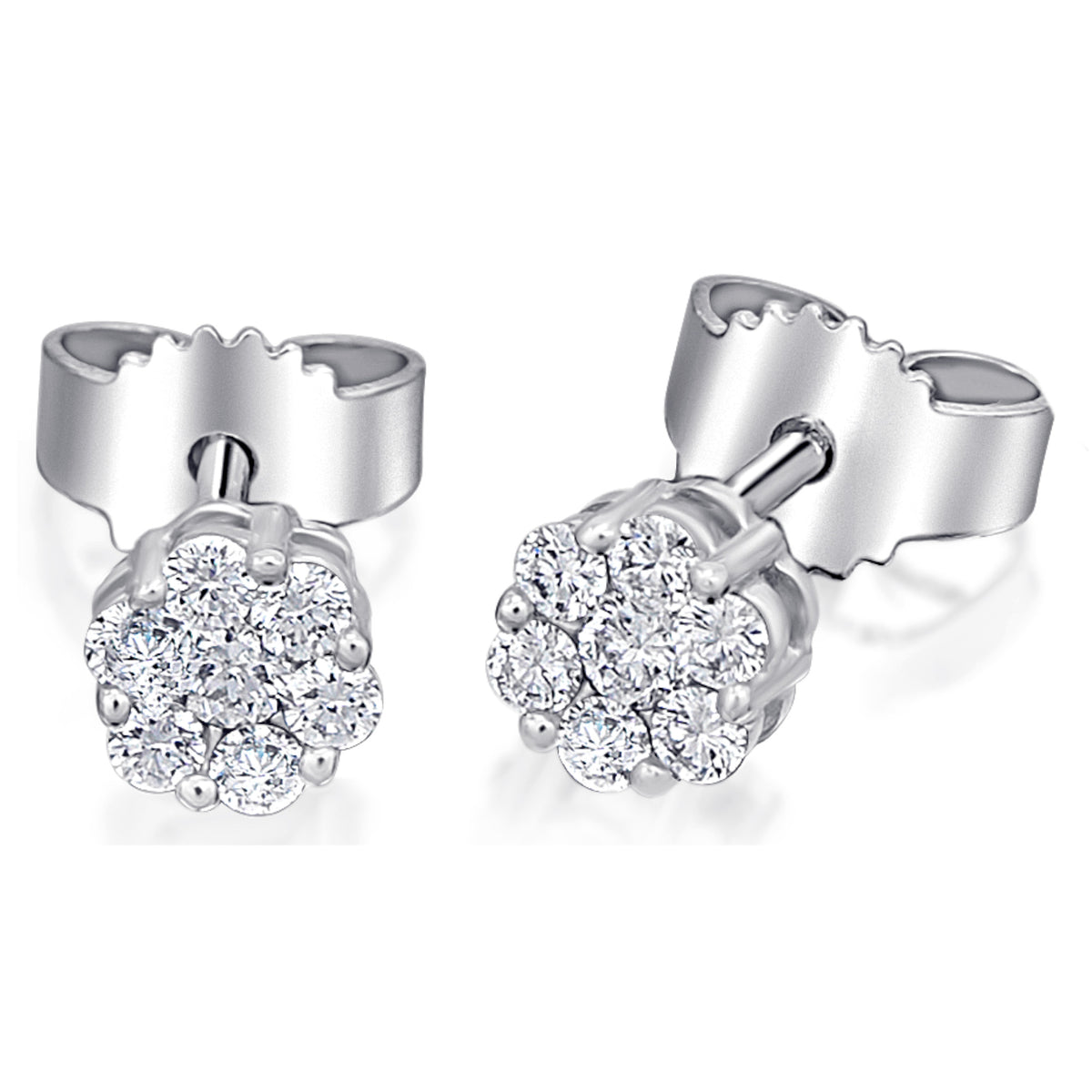0.15 ct Diamant Brillant Ohrringe Ohrstecker aus 585er Weißgold von ONE ELEMENT – Bild 1