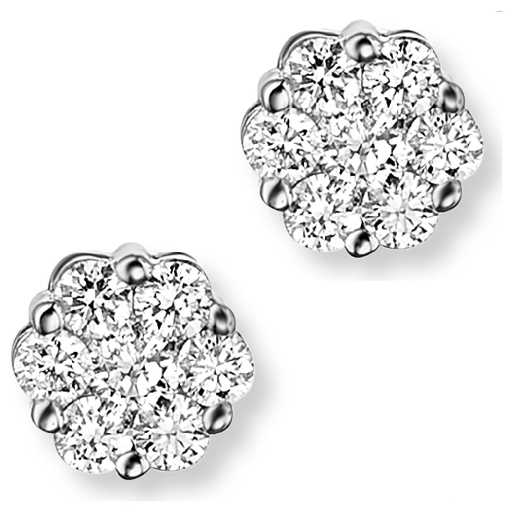 0.25 ct Diamant Brillant Ohrringe Ohrstecker aus 585er Weißgold von ONE ELEMENT – Bild 1