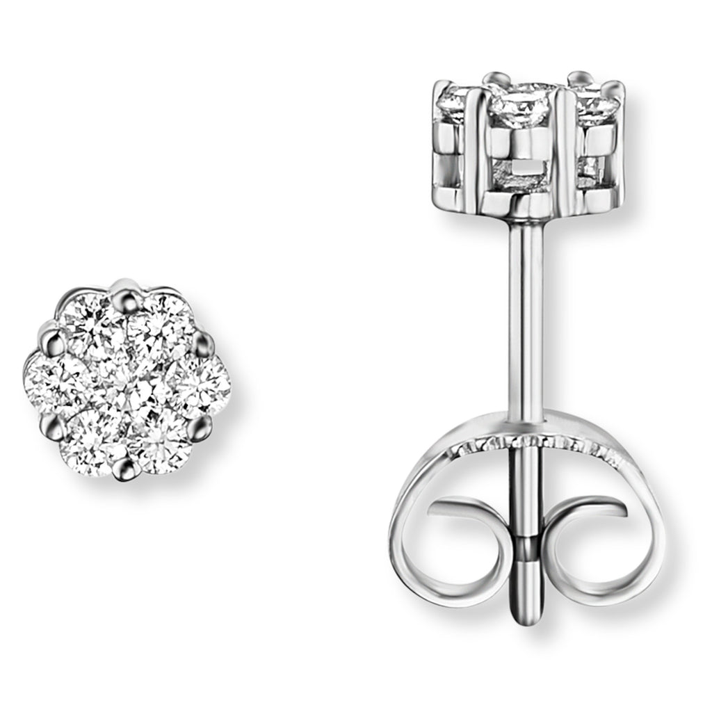 0.25 ct Diamant Brillant Ohrringe Ohrstecker aus 585er Weißgold von ONE ELEMENT – Bild 2