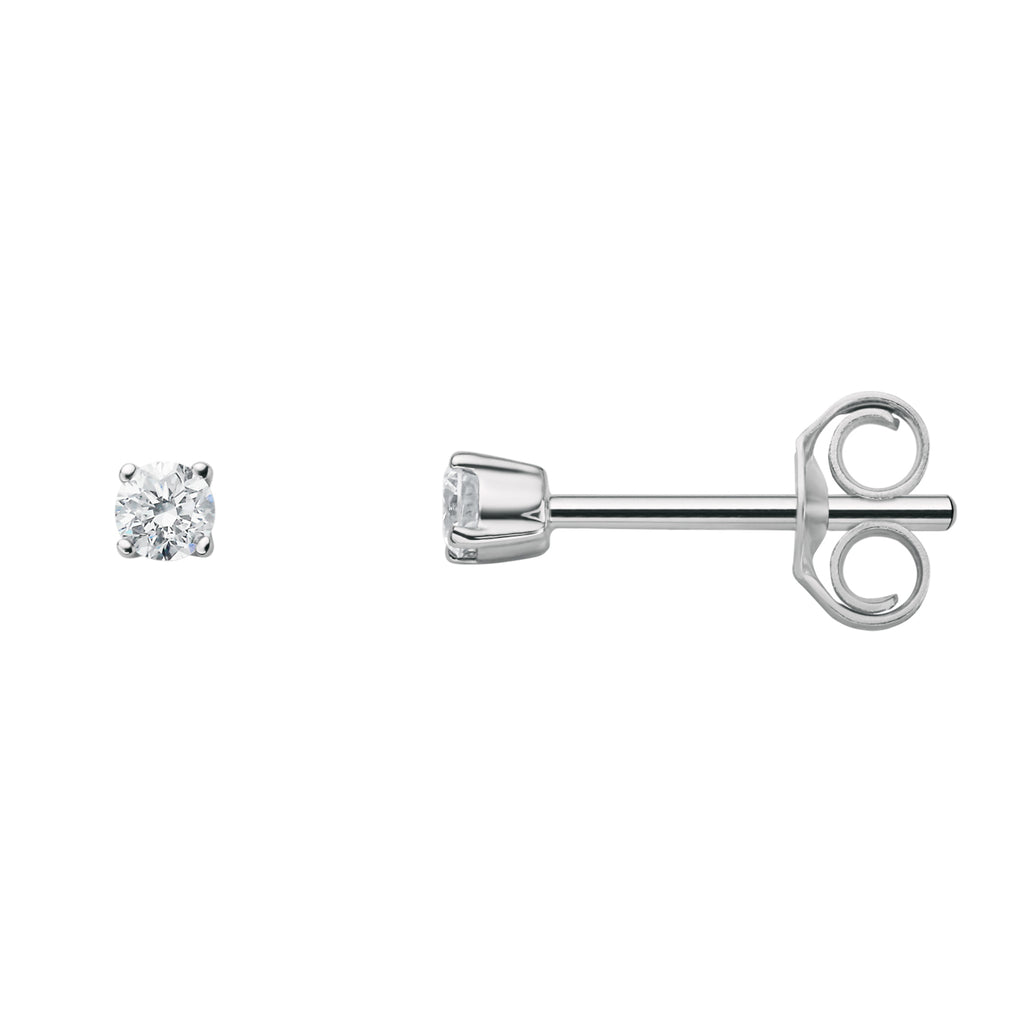 0.10 ct Diamant Brillant Ohrringe Ohrstecker aus 585er Weißgold von ONE ELEMENT – Bild 1