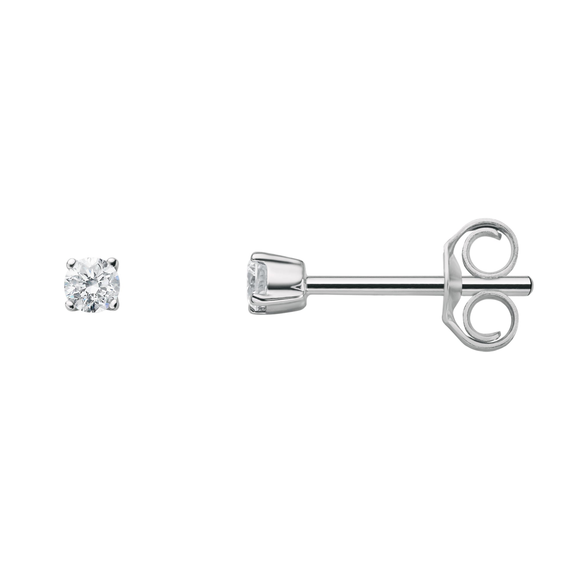 0.10 ct Diamant Brillant Ohrringe Ohrstecker aus 585er Weißgold von ONE ELEMENT – Bild 1