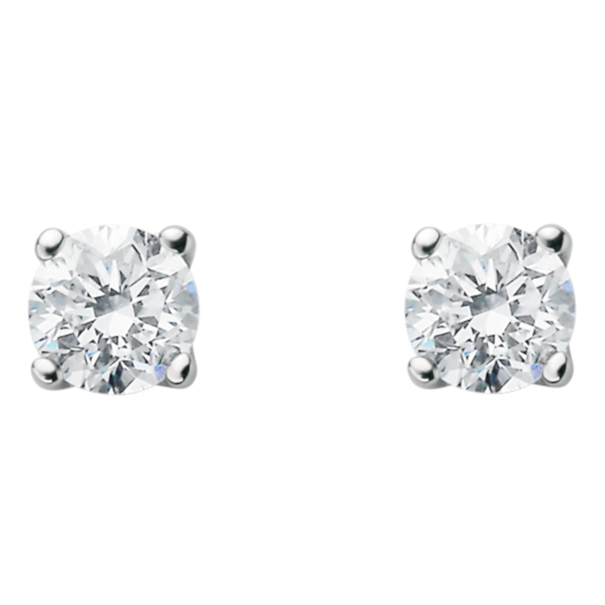 0.10 ct Diamant Brillant Ohrringe Ohrstecker aus 750er Weißgold von ONE ELEMENT – Bild 2