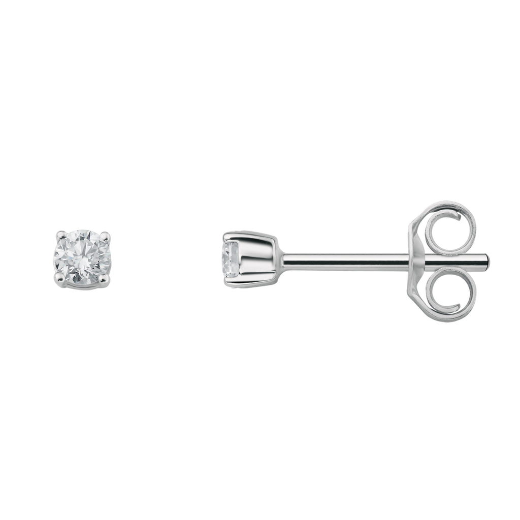 0.15 ct Diamant Brillant Ohrringe Ohrstecker aus 585er Weißgold von ONE ELEMENT – Bild 1