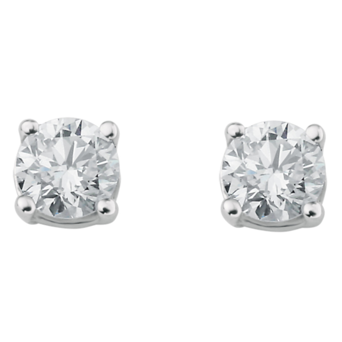 0.15 ct Diamant Brillant Ohrringe Ohrstecker aus 585er Weißgold von ONE ELEMENT – Bild 2