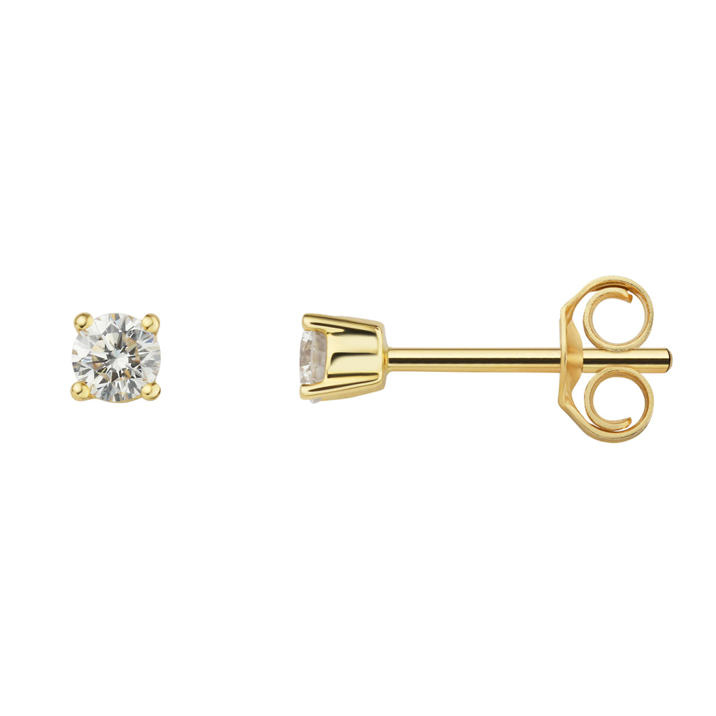 0.20 ct Diamant Brillant Ohrringe Ohrstecker aus 585er Gelbgold von ONE ELEMENT – Bild 1