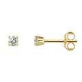 0.20 ct Diamant Brillant Ohrringe Ohrstecker aus 585er Gelbgold von ONE ELEMENT – Bild 1