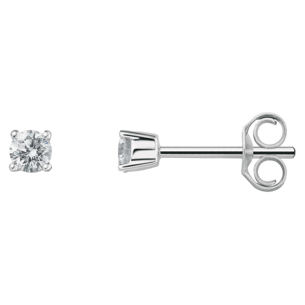 0.20 ct Diamant Brillant Ohrringe Ohrstecker aus 585er Weißgold von ONE ELEMENT – Bild 1
