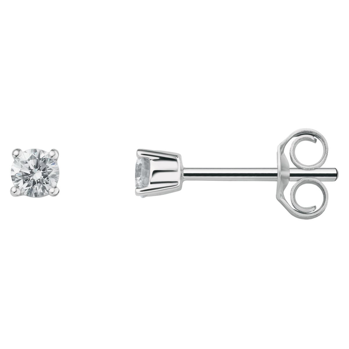 0.20 ct Diamant Brillant Ohrringe Ohrstecker aus 750er Weißgold von ONE ELEMENT – Bild 1