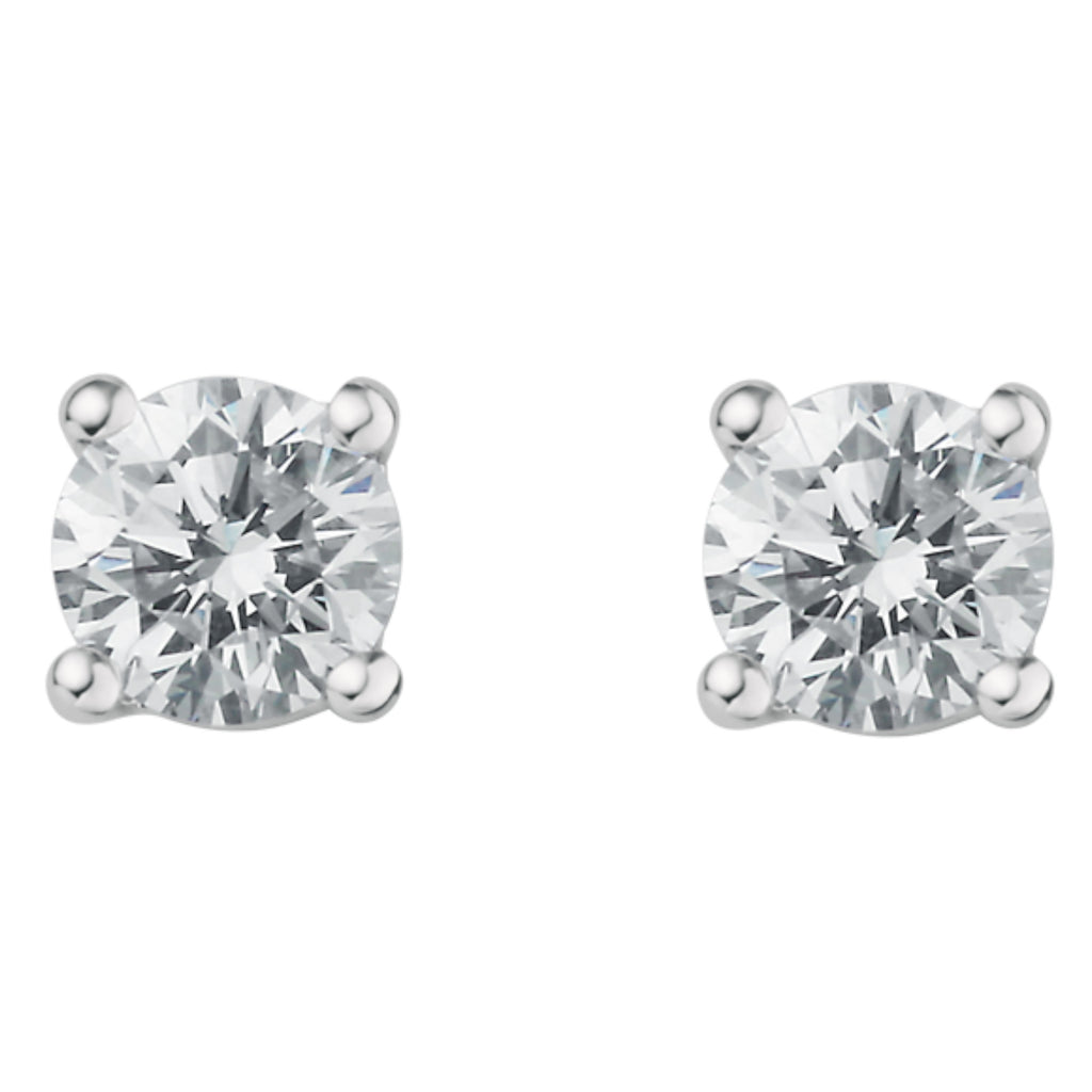 0.20 ct Diamant Brillant Ohrringe Ohrstecker aus 585er Weißgold von ONE ELEMENT – Bild 2