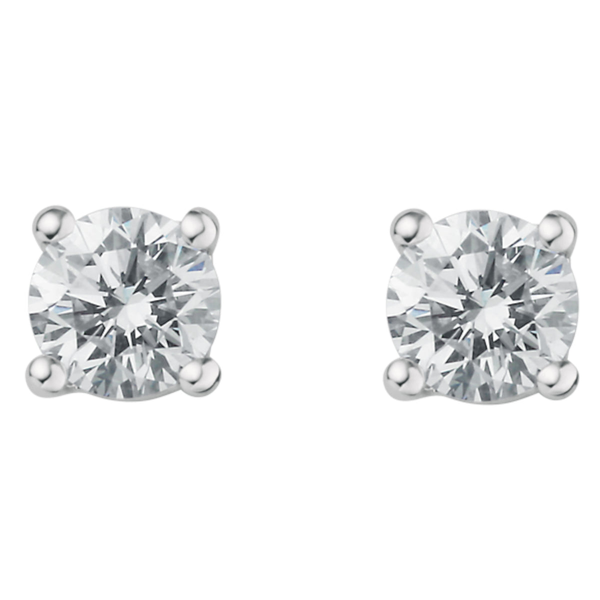 0.20 ct Diamant Brillant Ohrringe Ohrstecker aus 585er Weißgold von ONE ELEMENT – Bild 2