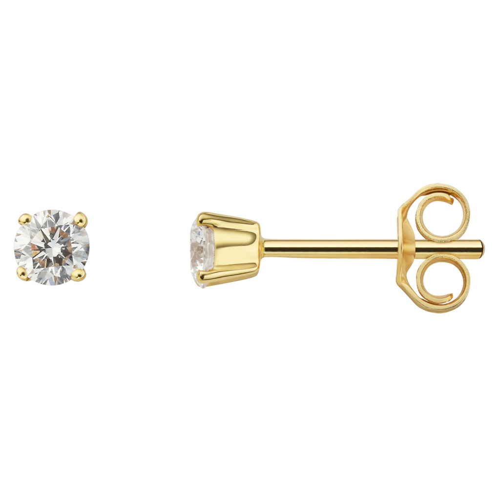 0.25 ct Diamant Brillant Ohrringe Ohrstecker aus 585er Gelbgold von ONE ELEMENT – Bild 1