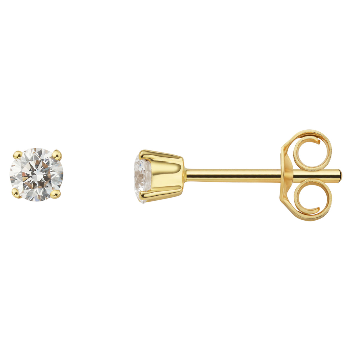 0.25 ct Diamant Brillant Ohrringe Ohrstecker aus 585er Gelbgold von ONE ELEMENT – Bild 1