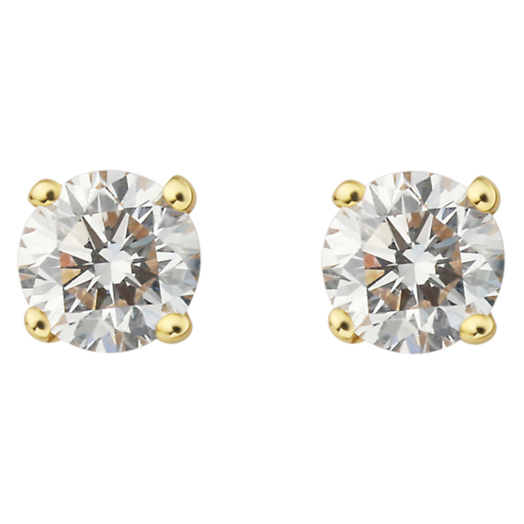 0.25 ct Diamant Brillant Ohrringe Ohrstecker aus 585er Gelbgold von ONE ELEMENT – Bild 2