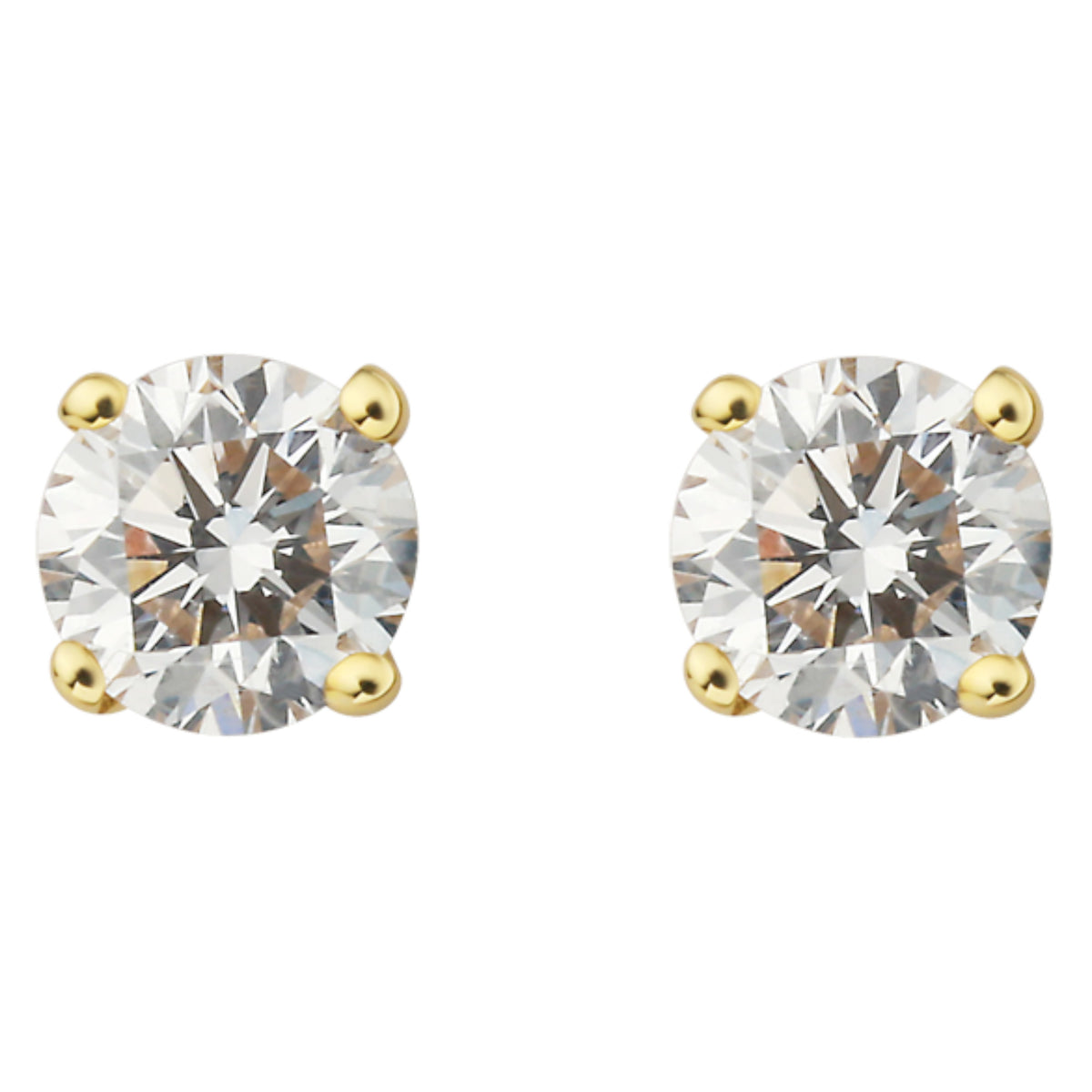 0.25 ct Diamant Brillant Ohrringe Ohrstecker aus 585er Gelbgold von ONE ELEMENT – Bild 2