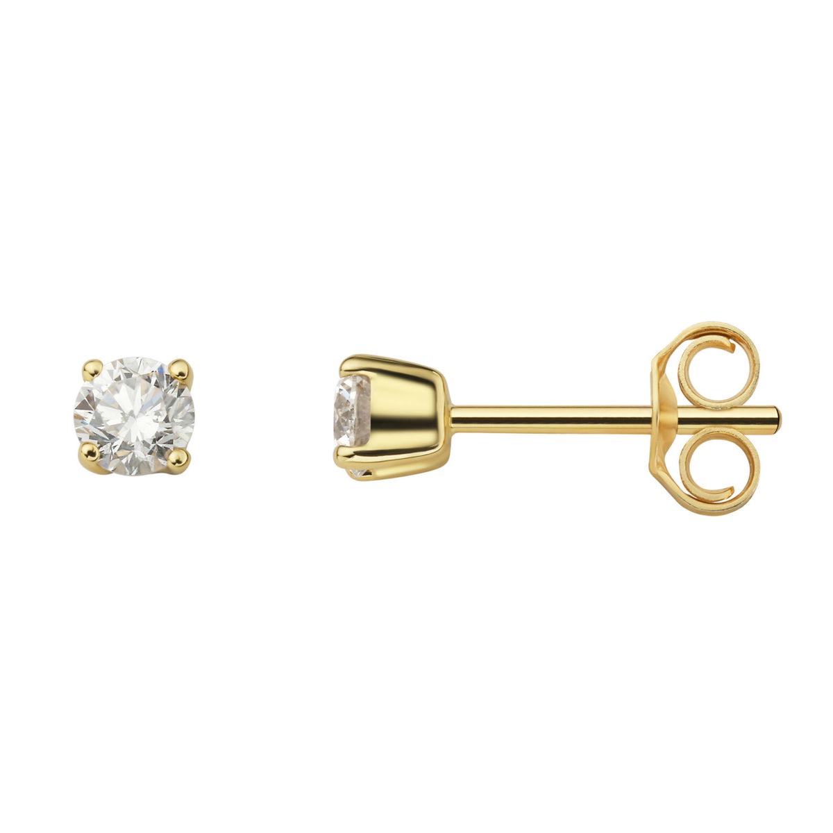 0.30 ct Diamant Brillant Ohrringe Ohrstecker aus 585er Gelbgold von ONE ELEMENT – Bild 1