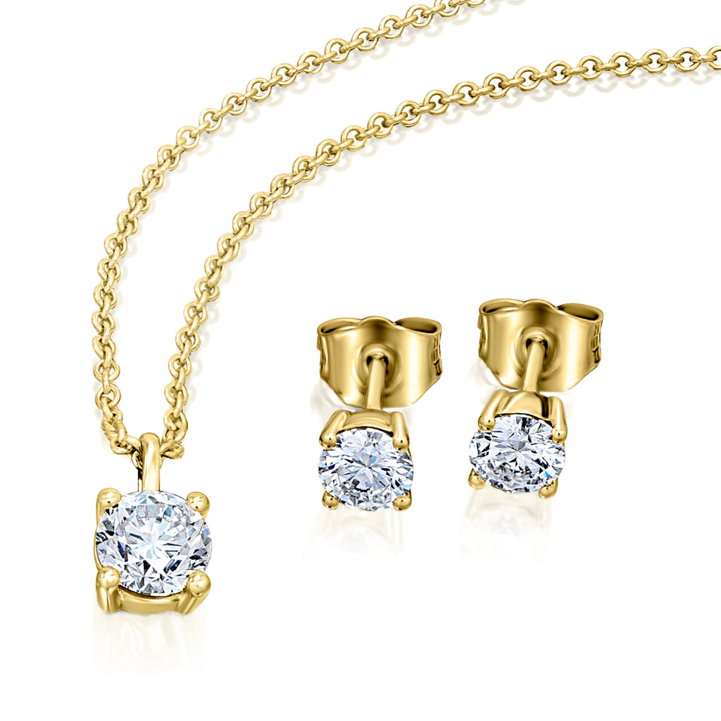 0.30 ct Diamant Brillant Ohrringe Ohrstecker aus 585er Gelbgold von ONE ELEMENT – Bild 3