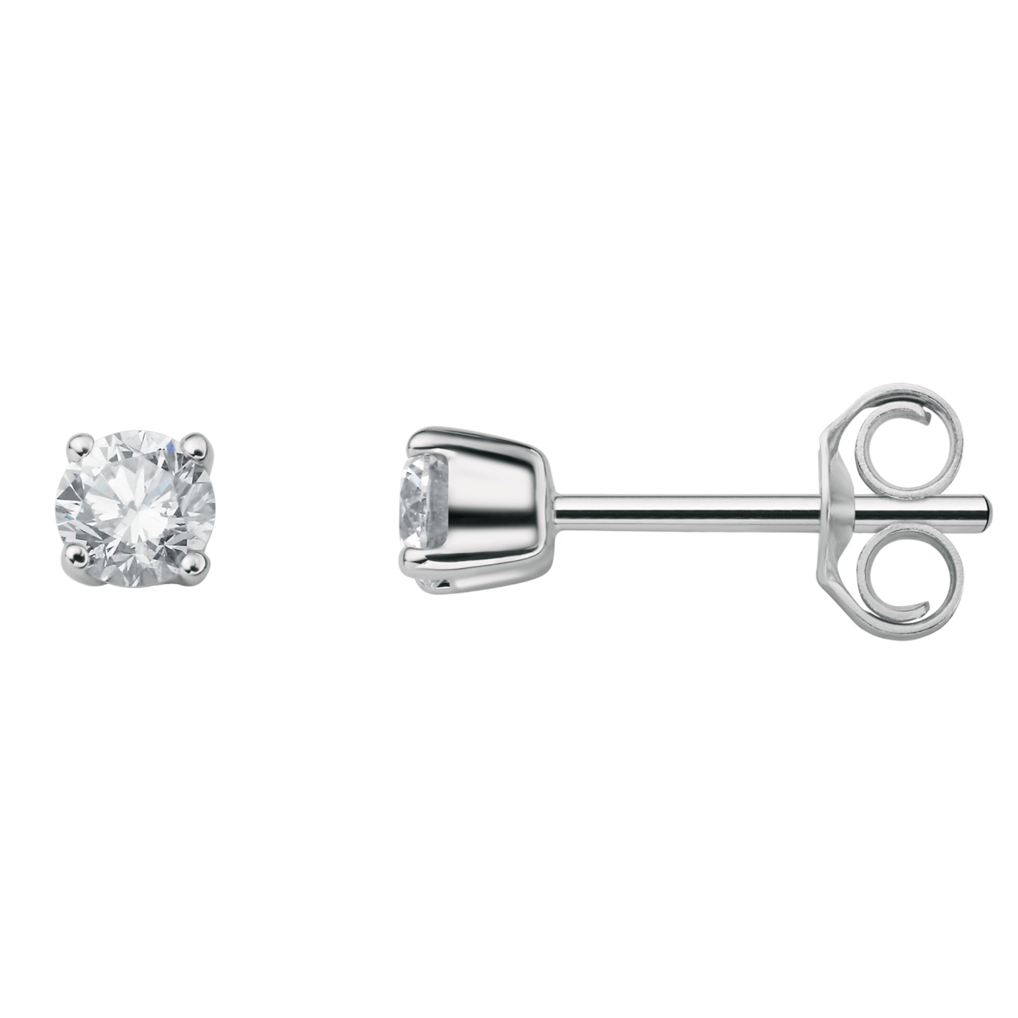 0.30 ct Diamant Brillant Ohrringe Ohrstecker aus 585er Weißgold von ONE ELEMENT – Bild 1