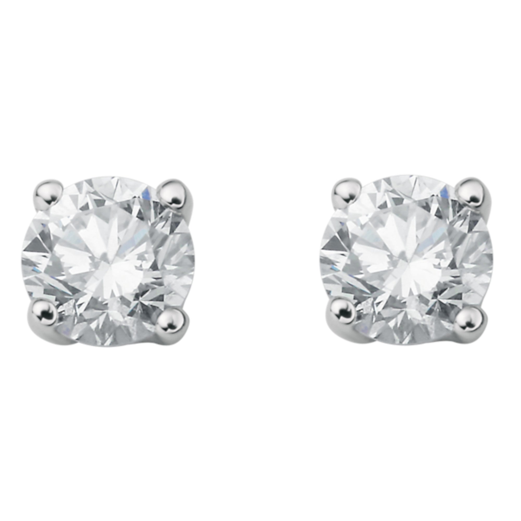 0.30 ct Diamant Brillant Ohrringe Ohrstecker aus 585er Weißgold von ONE ELEMENT – Bild 2