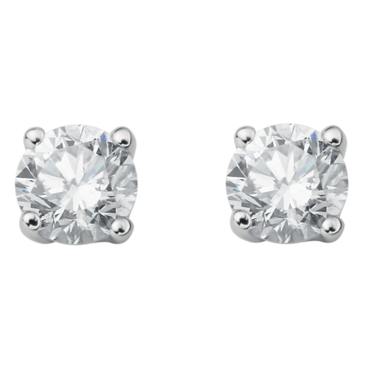 0.30 ct Diamant Brillant Ohrringe Ohrstecker aus 750er Weißgold von ONE ELEMENT – Bild 2