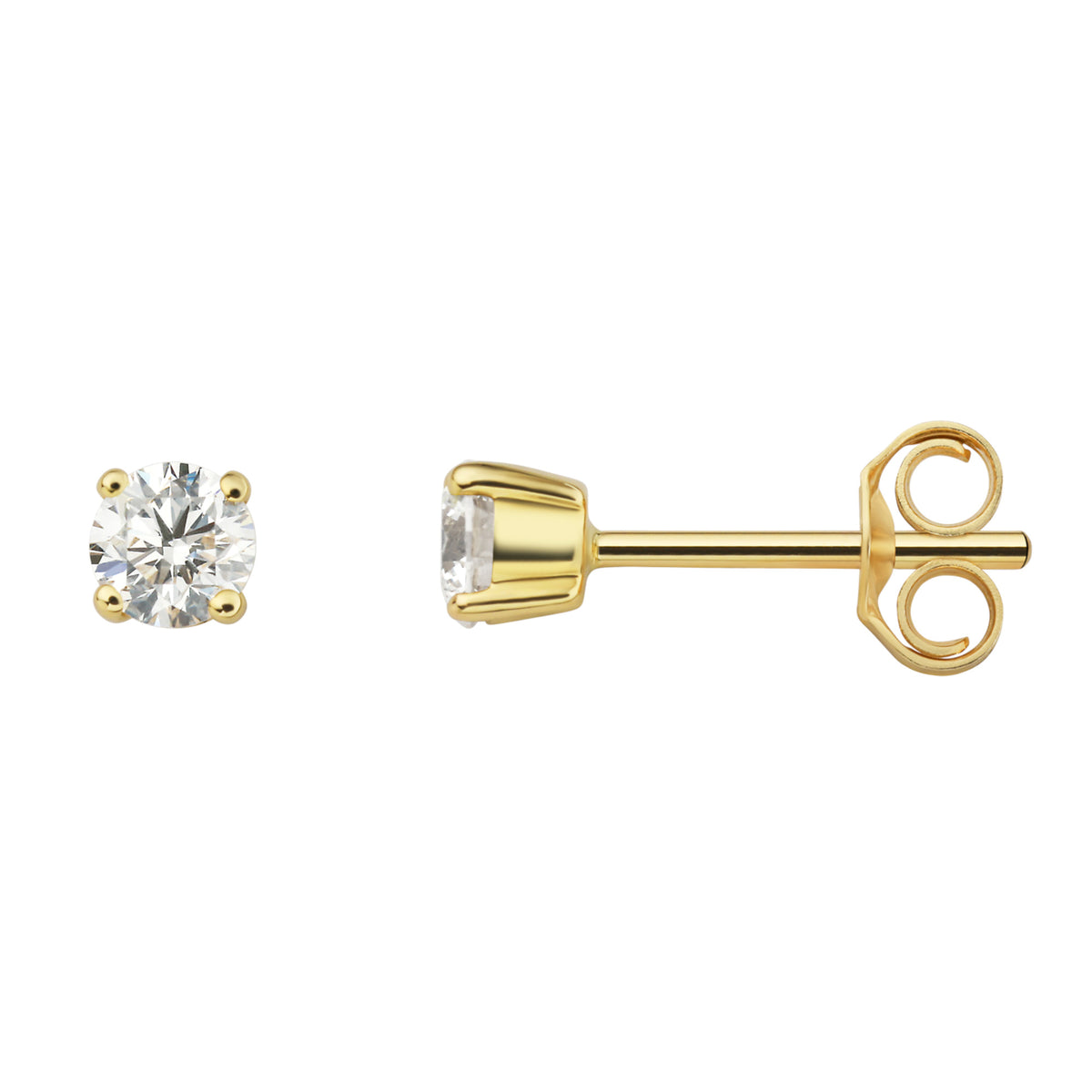 0.40 ct Diamant Brillant Ohrringe Ohrstecker aus 750er Gelbgold von ONE ELEMENT – Bild 1