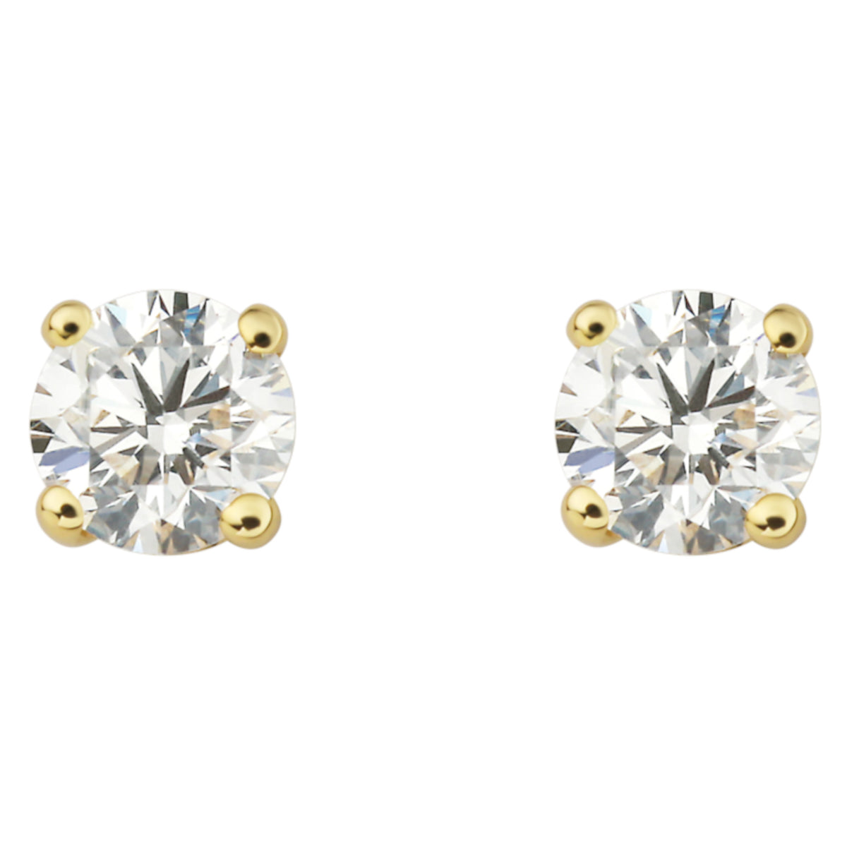 0.40 ct Diamant Brillant Ohrringe Ohrstecker aus 585er Gelbgold von ONE ELEMENT – Bild 2
