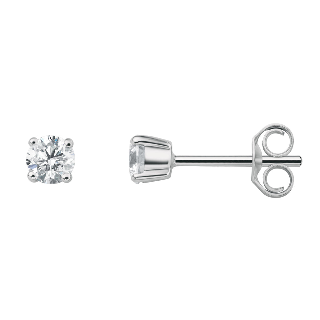 0.40 ct Diamant Brillant Ohrringe Ohrstecker aus 585er Weißgold von ONE ELEMENT – Bild 1