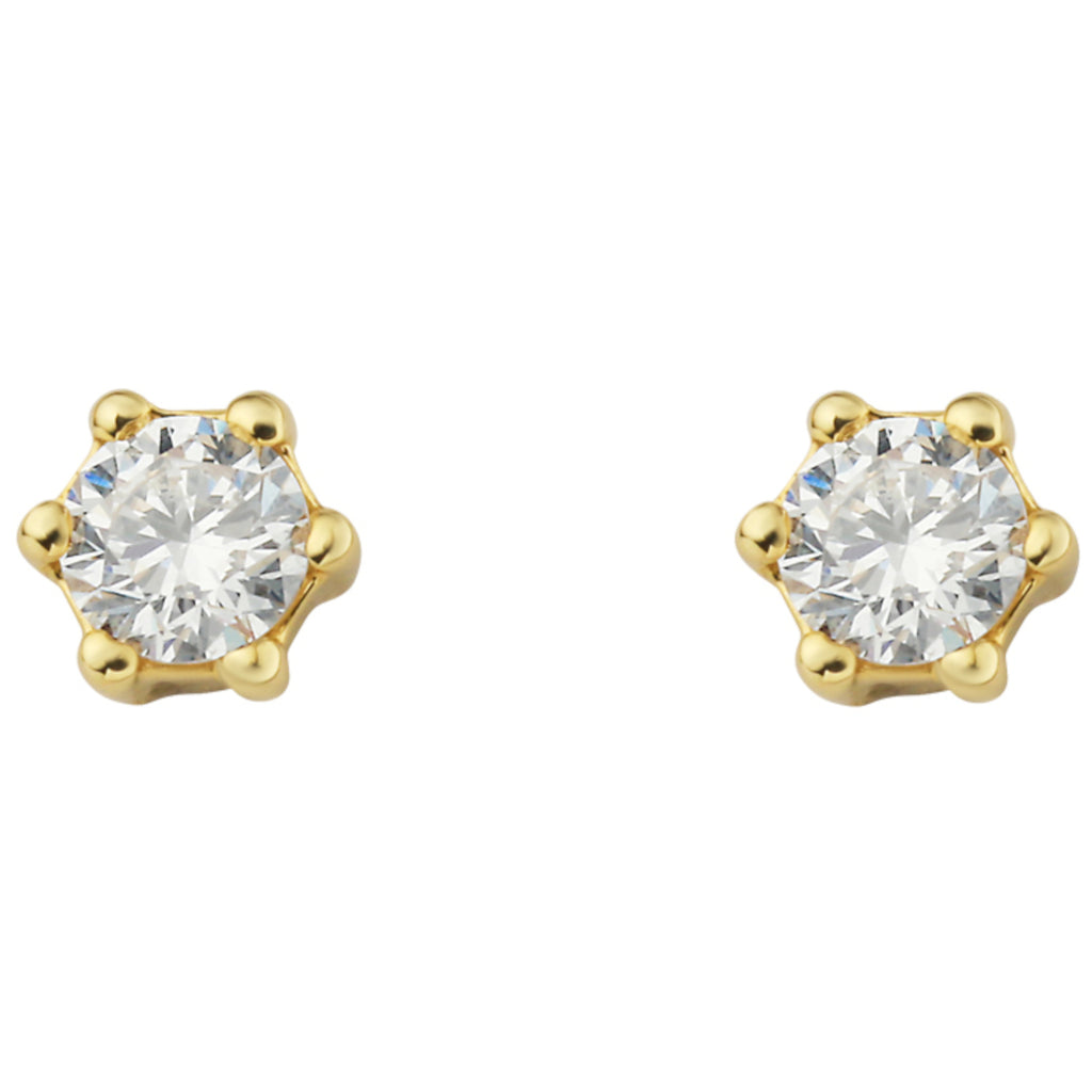 0.1 ct Diamant Brillant Ohrringe Ohrstecker aus 585er Gelbgold von ONE ELEMENT – Bild 1