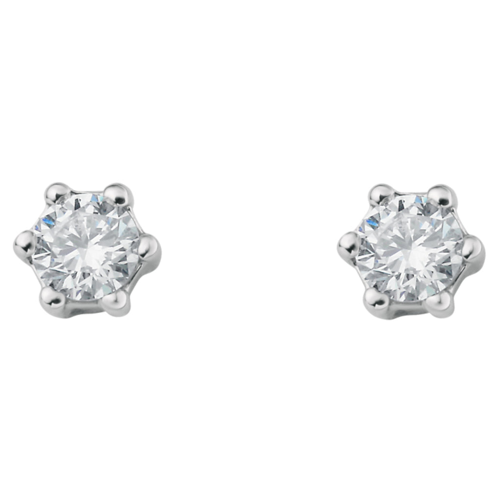 0.1 ct Diamant Brillant Ohrringe Ohrstecker aus 750er Weißgold von ONE ELEMENT – Bild 1