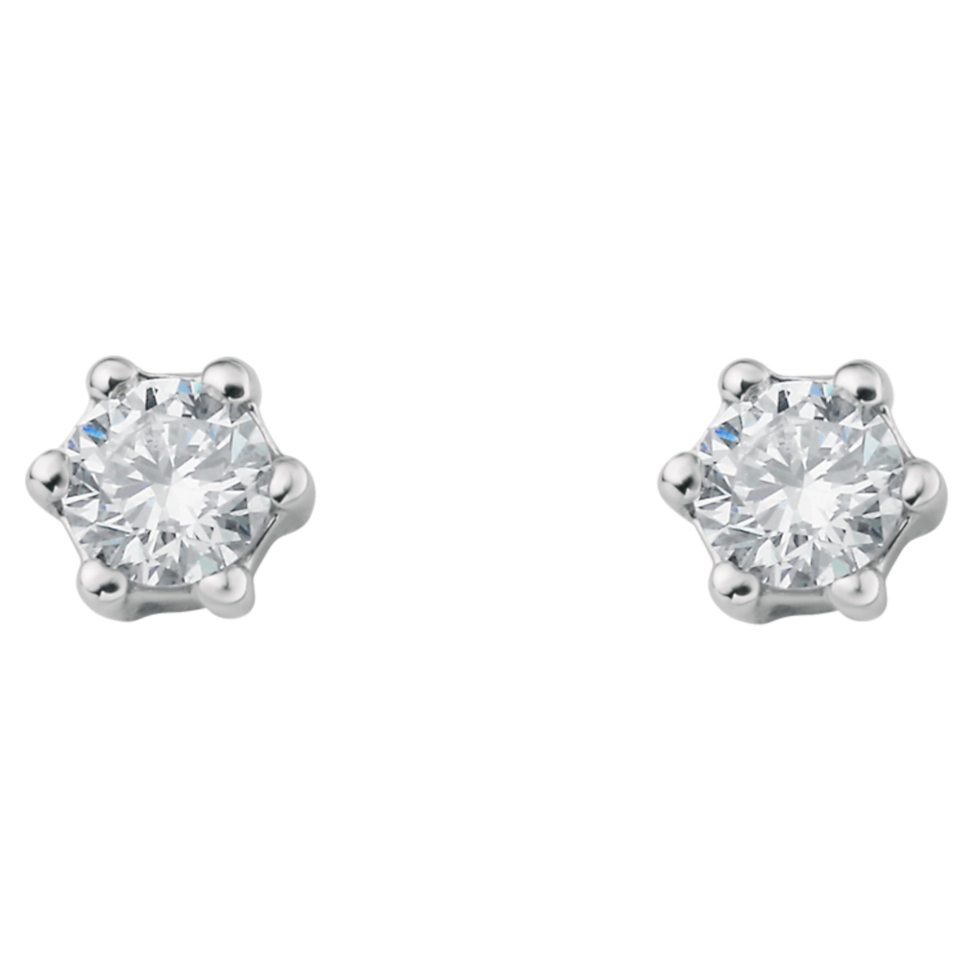 0.1 ct Diamant Brillant Ohrringe Ohrstecker aus 750er Weißgold von ONE ELEMENT – Bild 1