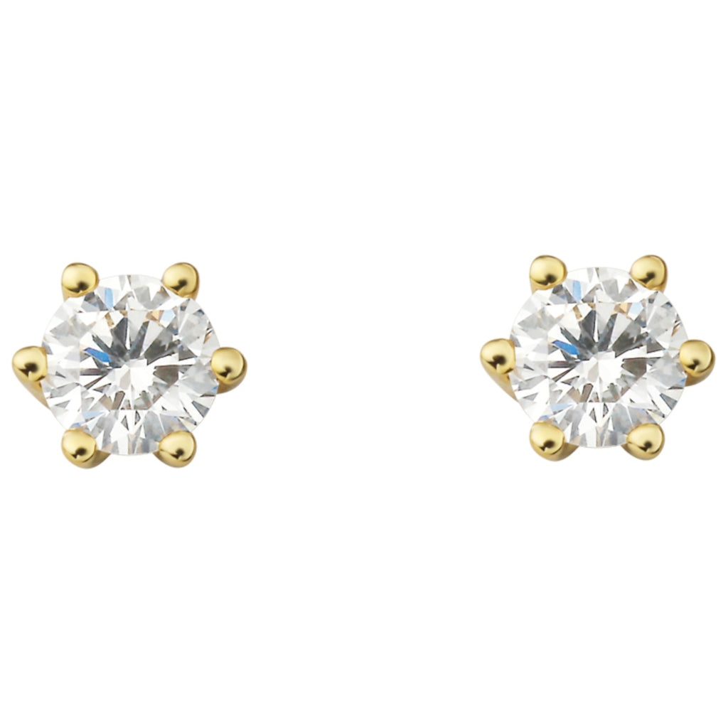 0.2 ct Diamant Brillant Ohrringe Ohrstecker aus 585er Gelbgold von ONE ELEMENT – Bild 1