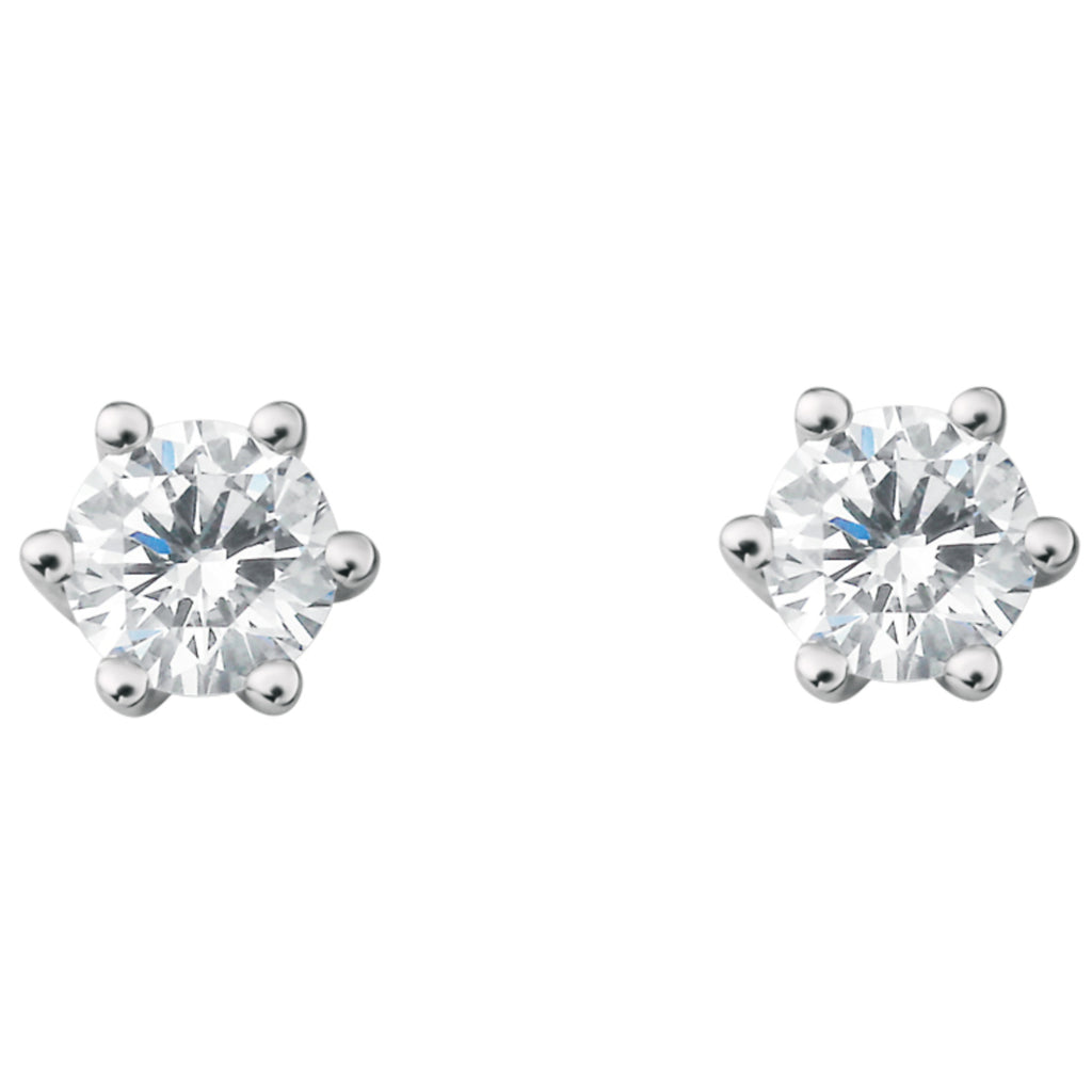 0.2 ct Diamant Brillant Ohrringe Ohrstecker aus 950 Platin von ONE ELEMENT – Bild 1