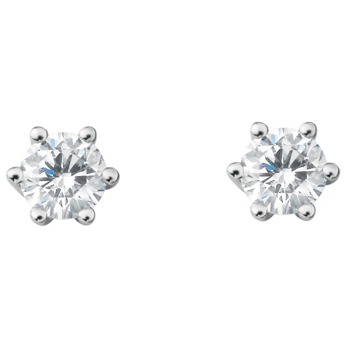 0.2 ct Diamant Brillant Ohrringe Ohrstecker aus 950 Platin von ONE ELEMENT – Bild 1