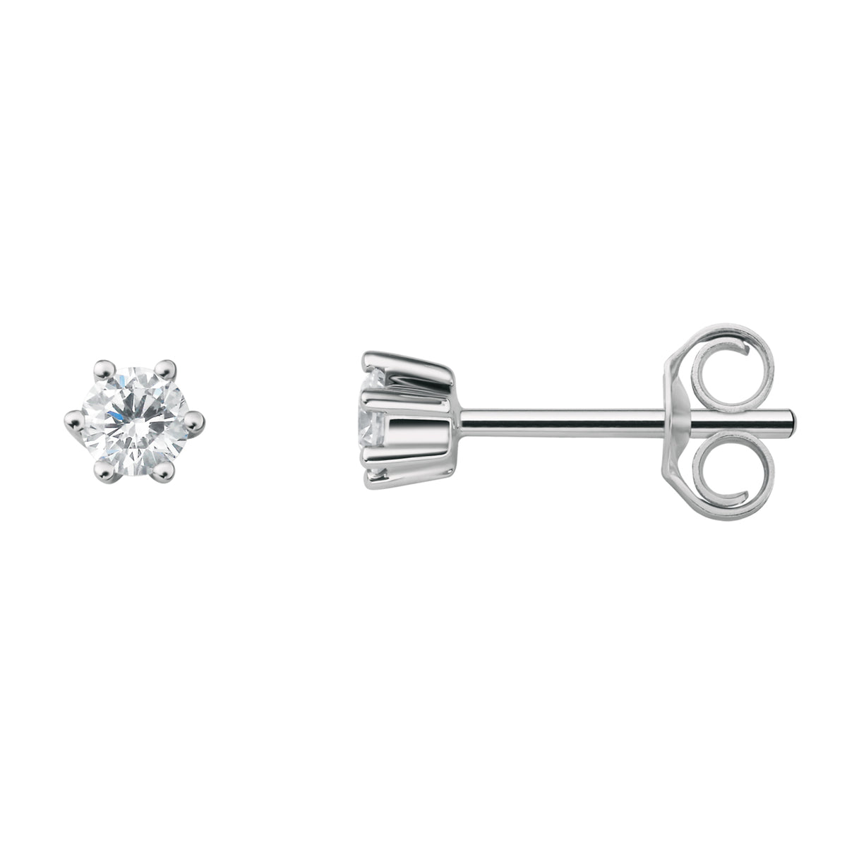 0.2 ct Diamant Brillant Ohrringe Ohrstecker aus 950 Platin von ONE ELEMENT – Bild 2