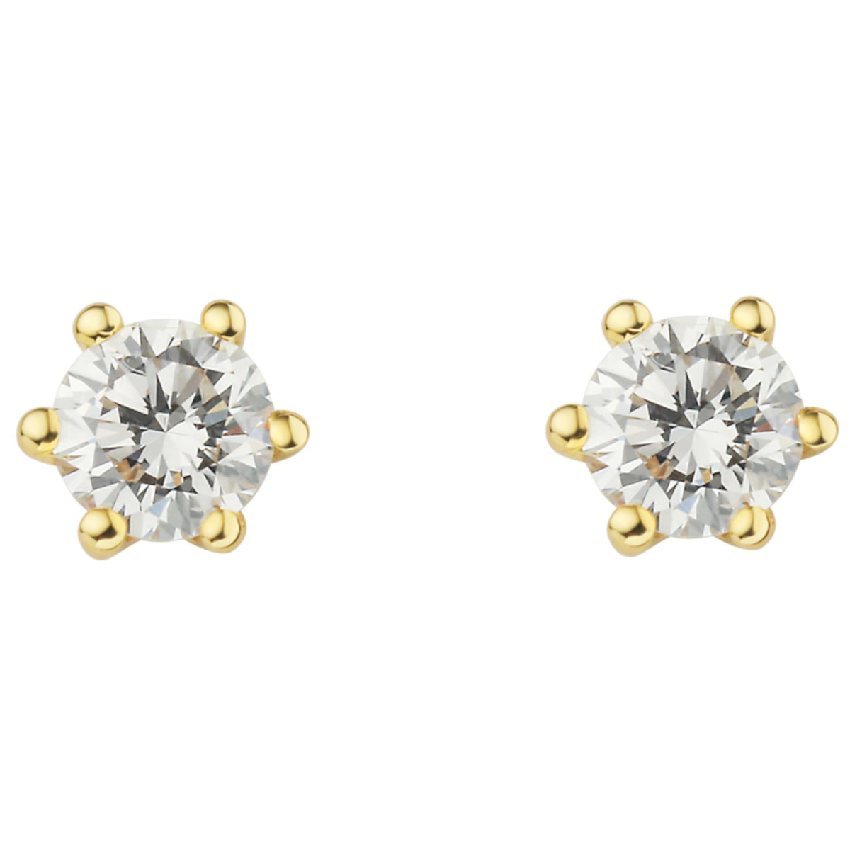 0.25 ct Diamant Brillant Ohrringe Ohrstecker aus 585er Gelbgold von ONE ELEMENT – Bild 1