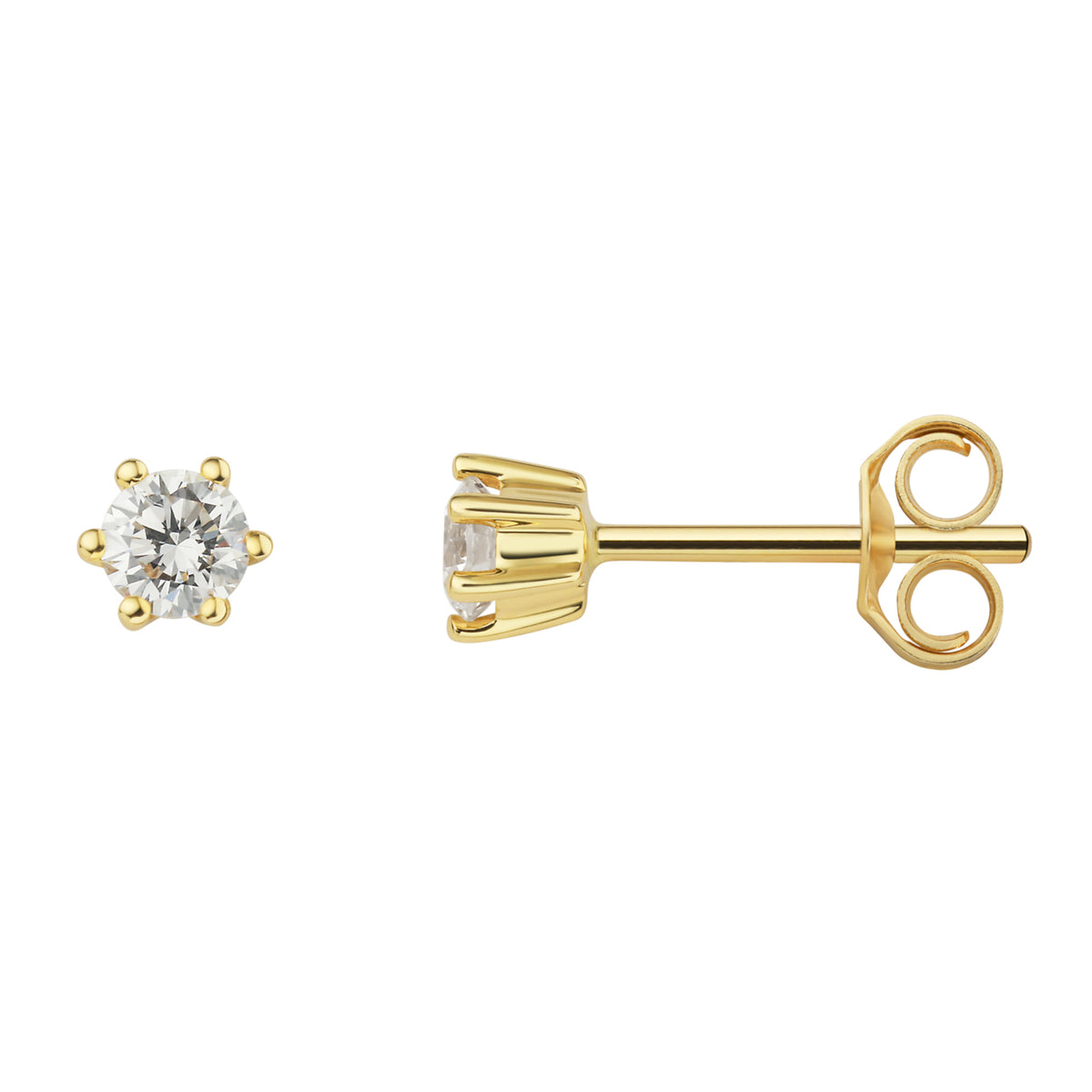 0.25 ct Diamant Brillant Ohrringe Ohrstecker aus 585er Gelbgold von ONE ELEMENT – Bild 2