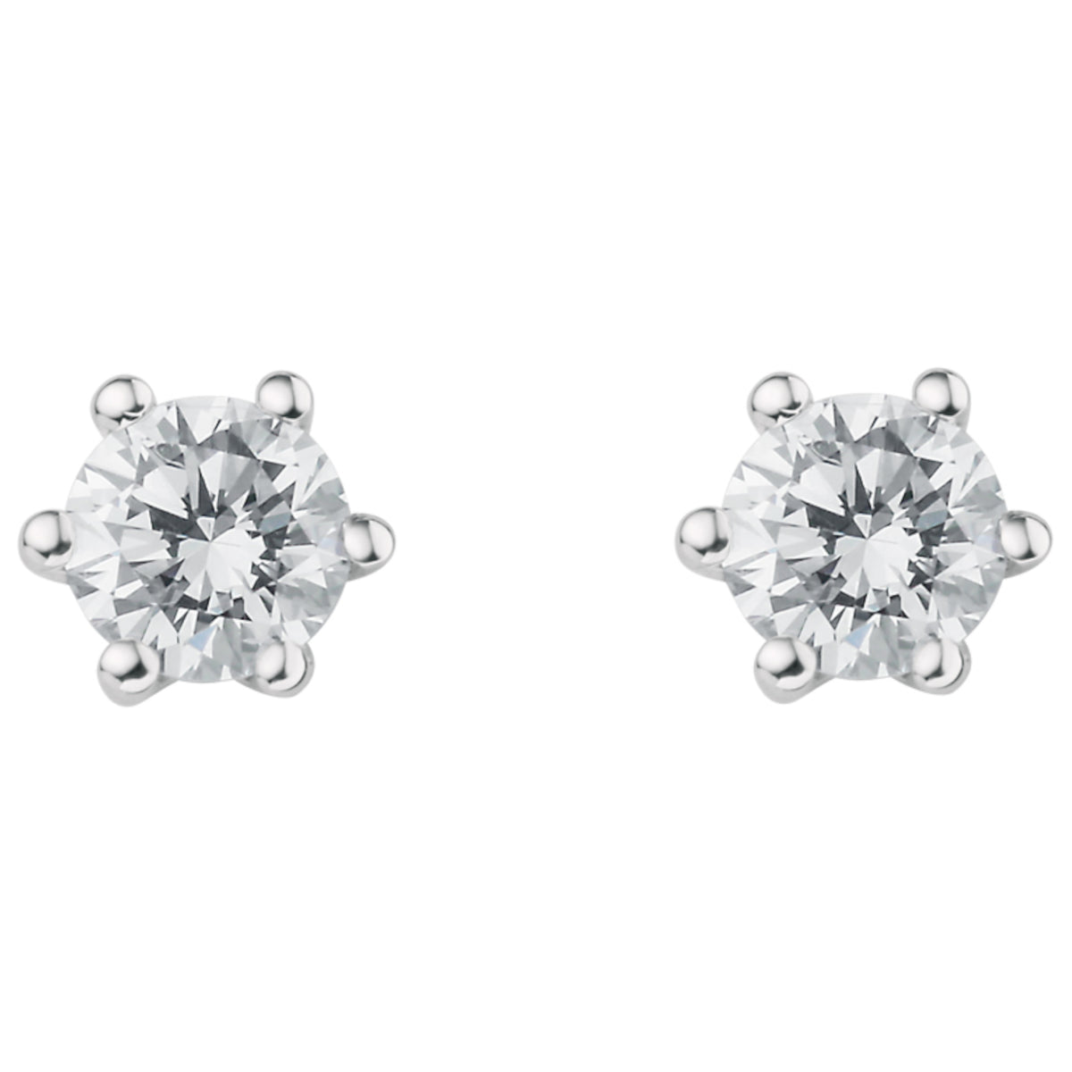 0.25 ct Diamant Brillant Ohrringe Ohrstecker aus 750er Weißgold von ONE ELEMENT – Bild 1